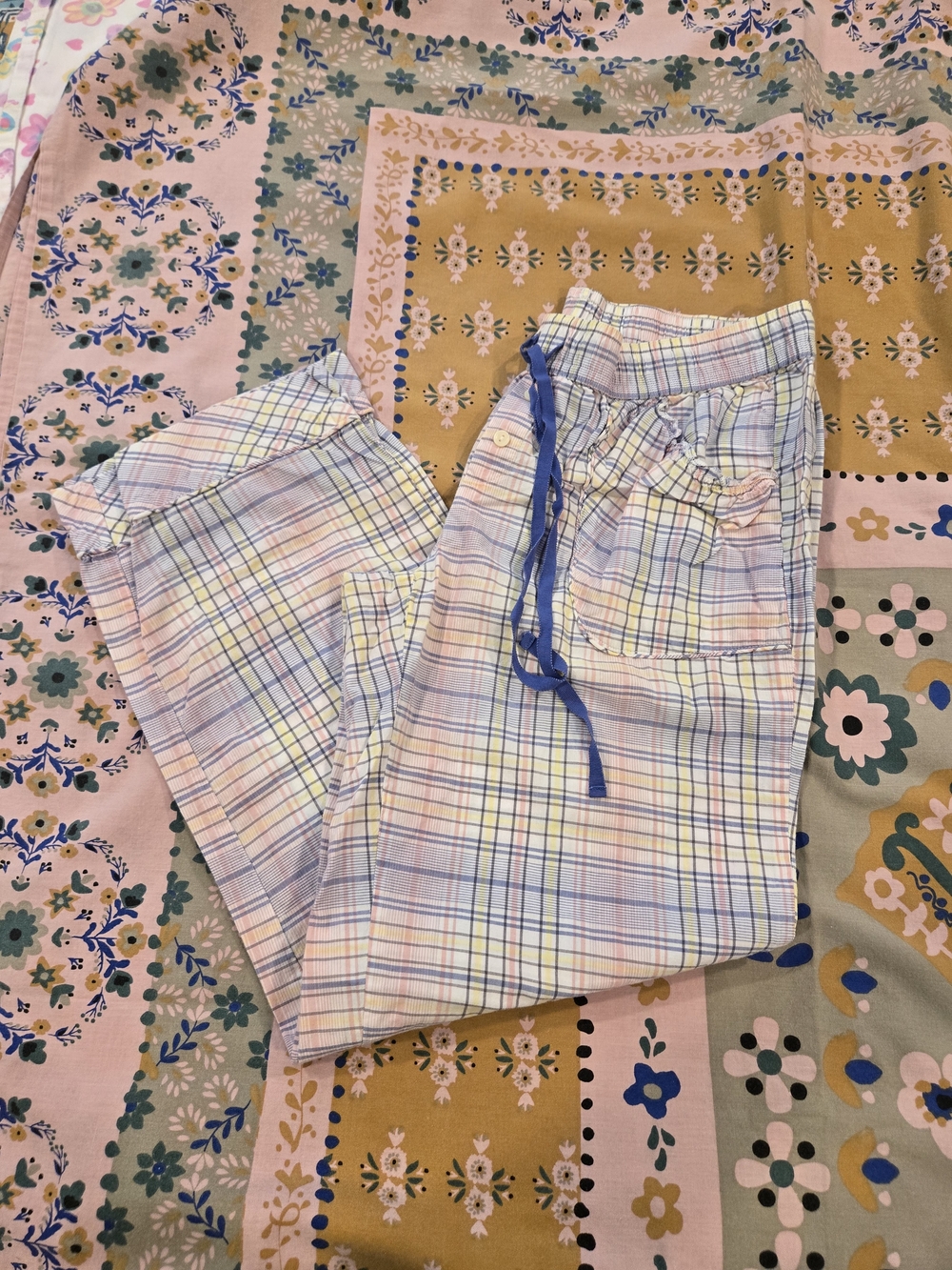Victoria's Secret Women's Poplin Pastel Plaid Pajama Pants